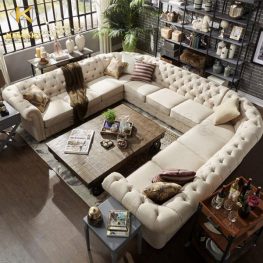 Sofa Góc Chữ U Cho Phòng Khách Rộng Lớn