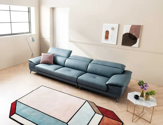 Ghế sofa da bò thật cao cấp cho phòng khách