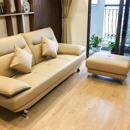 Sofa văng da cao cấp cho phòng khách sang trọng