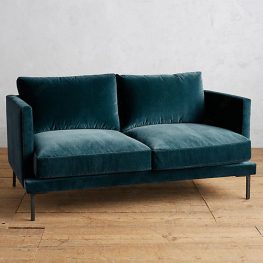 Sofa văng 2 chỗ bọc vải nhung