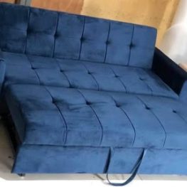 Sofa giường bọc vải nhung cao cấp – Nội thất sang trọng cho phòng khách hoặc phòng ngủ